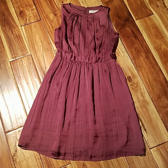 LOFT Dresses Loft Silk Pleat Dress Poshmark